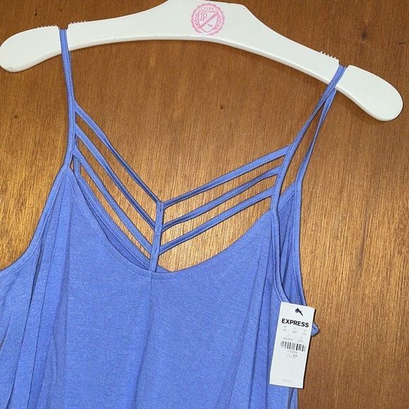 •EXPRESS• NWT blue strappy front swing tank top size XS - Picture 5 of 7
